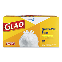 Glad Tall Kitchen Quick-Tie Bags, Tie-Flap, 13 gal, 23.75