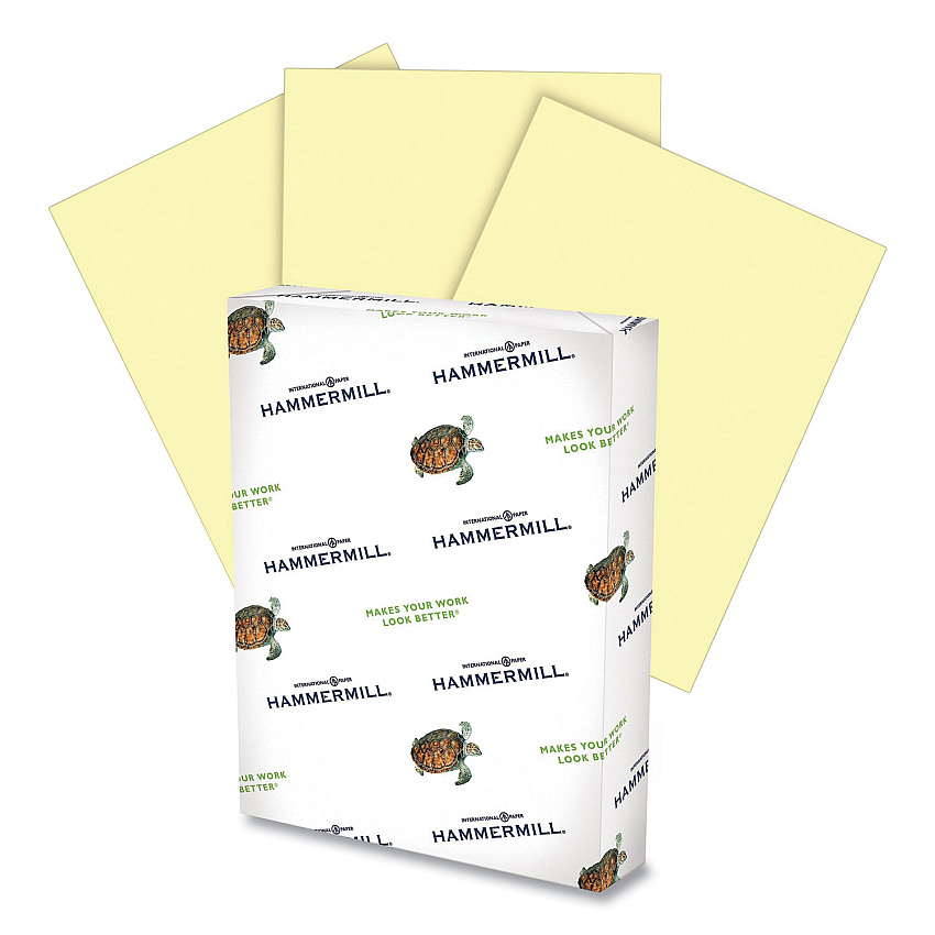 Hammermill Colors Print Paper, 20 lb Bond Weight, 11 x 17, Canary, 500/Ream (102152)