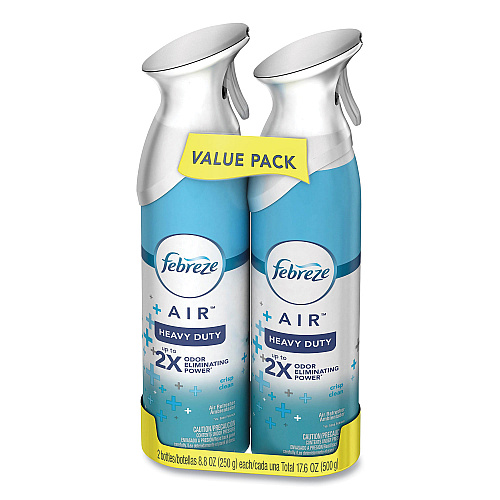 Febreze AIR, Crisp Clean, 8.8 oz Aerosol Spray, 2/Pack (97806)