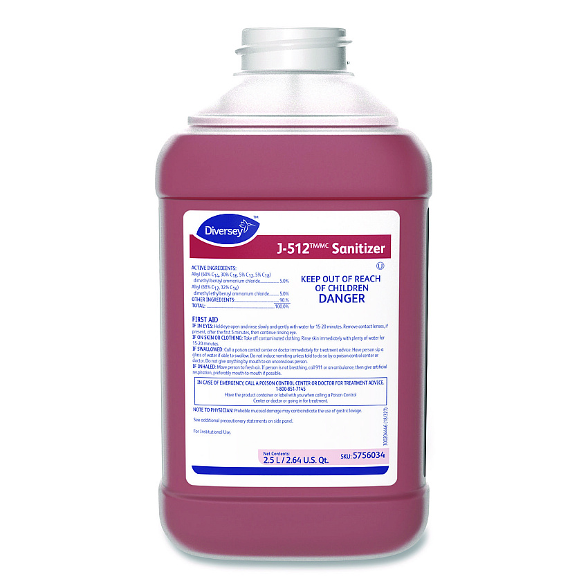 J-512tm/mc Santizer, Liquid, 84.5 Oz Bottle, 2/carton