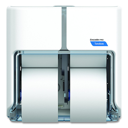 Cascades Tandem No Touch High Capacity Bath Tissue Dispenser, 12.6 x 6.6 x 12, White (C315)