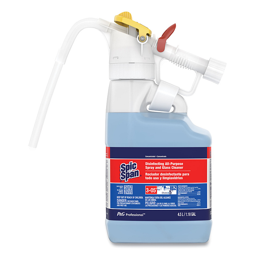 Procter & Gamble Dilute 2 Go, Spic and Span Disinfecting All-Purpose Spray and Glass Cleaner, Fresh Scent, , 4.5 L Jug, 1/Carton (72001)
