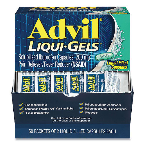 Advil Liqui-Gels, Two-Pack, 50 Packs/Box (BXAVLQG50BX)