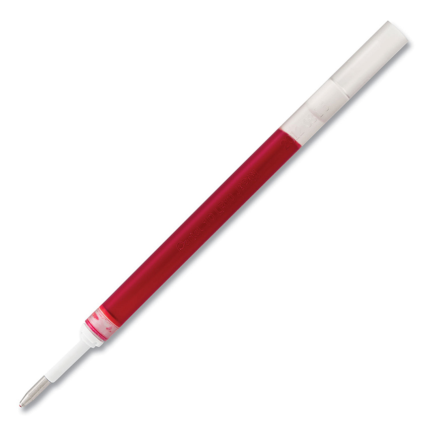 Refill for Pentel EnerGel Retractable Liquid Gel Pens, Bold Conical Tip, Red Ink (LR10B)