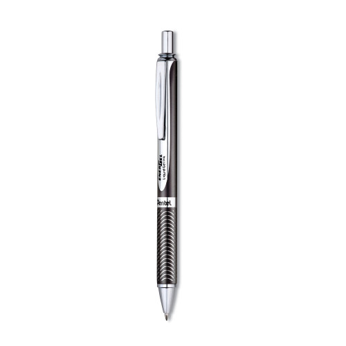 Pentel Energel Alloy Retractable Gel Pen, 0.7 mm, Black Ink/Aqua Marine  Metal Barrel 