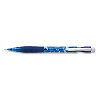 Pentel Icy Mechanical Pencil, 0.5 mm, HB (#2), Black Lead, Transparent Blue Barrel, Dozen (AL25TC)