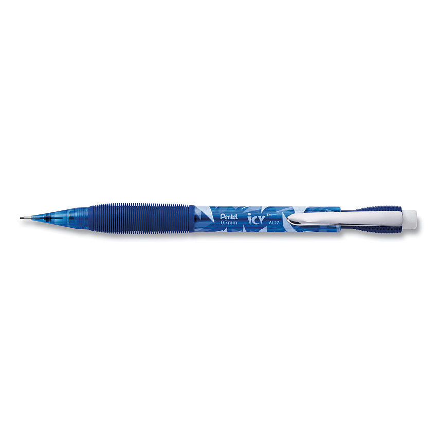 Pentel Icy Mechanical Pencil Value Pack, 0.7 mm, HB (#2), Black Lead, Transparent Blue Barrel, 24/Pack (AL27TCSWSPR)