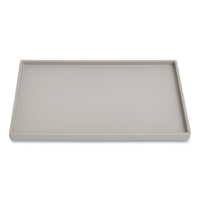 TRU RED Slim Stackable Plastic Mail and Supplies Tray, 1 Section, #6 1/4 to #16 Envelopes, 6.85 x 9.88 x 0.47, Gray (24380419)