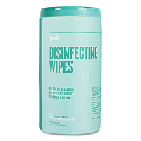 Perk Disinfecting Wipes, 7 x 8, Fresh, White, 75 Wipes/Canister (24411130)
