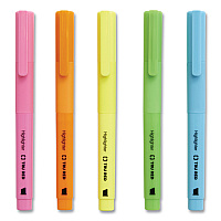 TRU RED Pen Style Chisel Tip Highlighter, Assorted Ink Colors, Chisel Tip, Assorted Barrel Colors, 5/Pack (24376661)