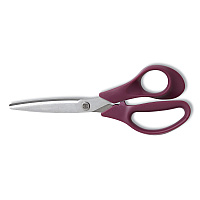 TRU RED Stainless Steel Scissors, 8" Long, 3.58" Cut Length, Straight Purple Handle (24380504)