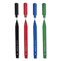 TRU RED Permanent Marker, Pen-Style, Extra-Fine Needle Tip, Assorted Colors, 12/Pack (24376652)