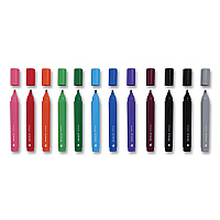 TRU RED Permanent Marker, Tank-Style, Medium Chisel Tip, Assorted Colors, 12/Pack (24376662)