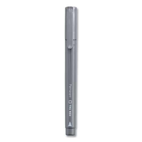 TRU RED Permanent Marker, Pen-Style, Extra-Fine Needle Tip, Black, 36/Pack (24376653)
