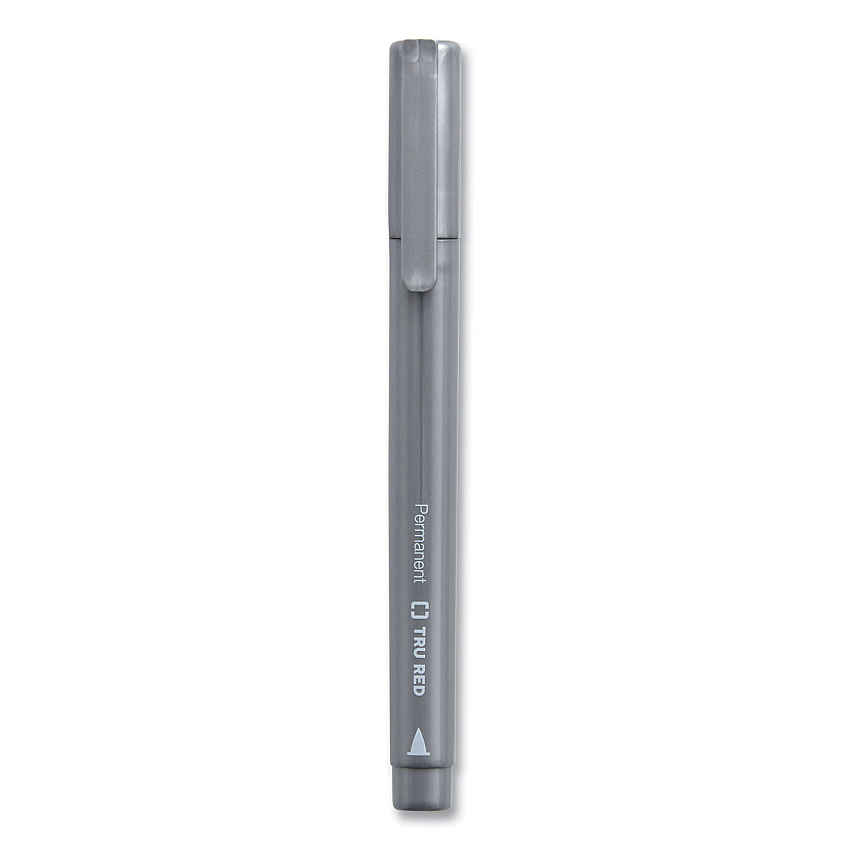 TRU RED Permanent Marker, Pen-Style, Extra-Fine Needle Tip, Black, 36/Pack (24376653)