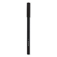 TRU RED Ballpoint Pen, Stick, Medium 1 mm, Black Ink, Black Barrel, Dozen (24328149)