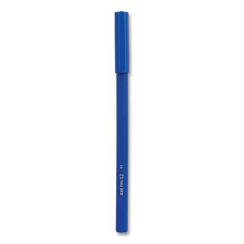 TRU RED Ballpoint Pen, Stick, Medium 1 mm, Blue Ink, Blue Barrel, Dozen (24326833)