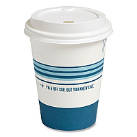 Perk Plastic Cold Cups, 16 oz, Blue, 50/Pack (24353995)
