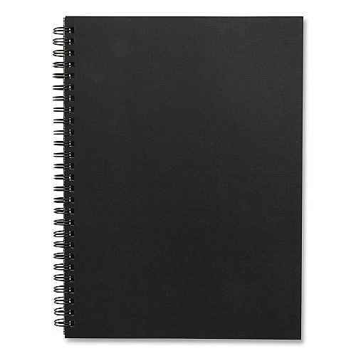 TRU RED Wirebound Soft-Cover Business-Meeting Journal, Meeting-Minutes/Notes Format, Black Cover, (80) 9.5 x 6.5 Sheets (24377308)