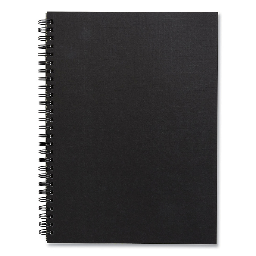 TRU RED Wirebound Soft-Cover Business-Meeting Journal, Meeting-Minutes/Notes Format, Black Cover, (80) 9.5 x 6.5 Sheets (24377308)