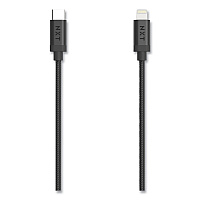 NXT Technologies Braided Apple Lightning Cable to USB-C Cable, 6 ft, Black (24411019)