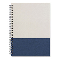 TRU RED Wirebound Hardcover Notebook, 1-Subject, Narrow Rule, Gray/Blue Cover, (80) 9.5 x 6.5 Sheets (24383526)