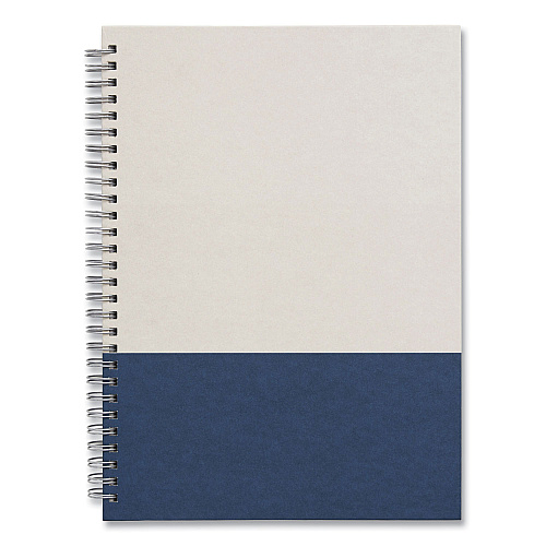 TRU RED Wirebound Hardcover Notebook, 1-Subject, Narrow Rule, Gray/Blue Cover, (80) 9.5 x 6.5 Sheets (24383526)