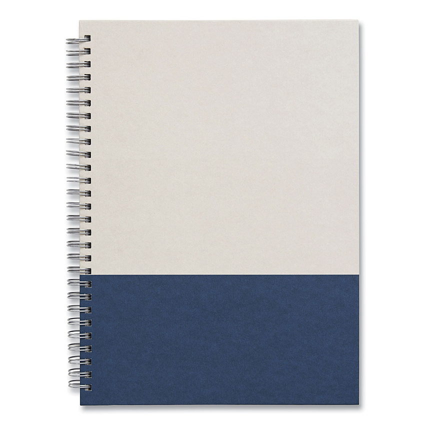 TRU RED Wirebound Hardcover Notebook, 1-Subject, Narrow Rule, Gray/Blue Cover, (80) 9.5 x 6.5 Sheets (24383526)