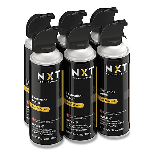 NXT Technologies Electronics Air Duster, 10 oz Can, 6/Pack (24401447)