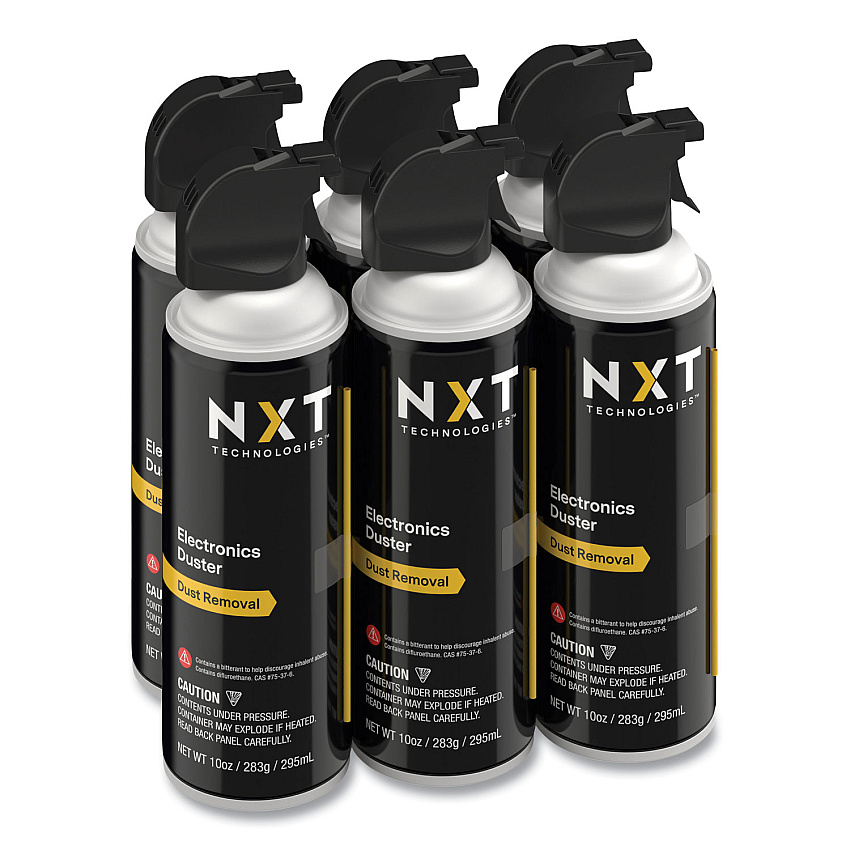 NXT Technologies Electronics Air Duster, 10 oz Can, 6/Pack (24401447)