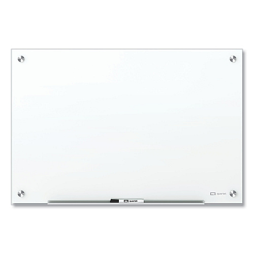Quartet Brilliance Glass Dry-Erase Boards, 48 x 48, White Surface (G24848W)
