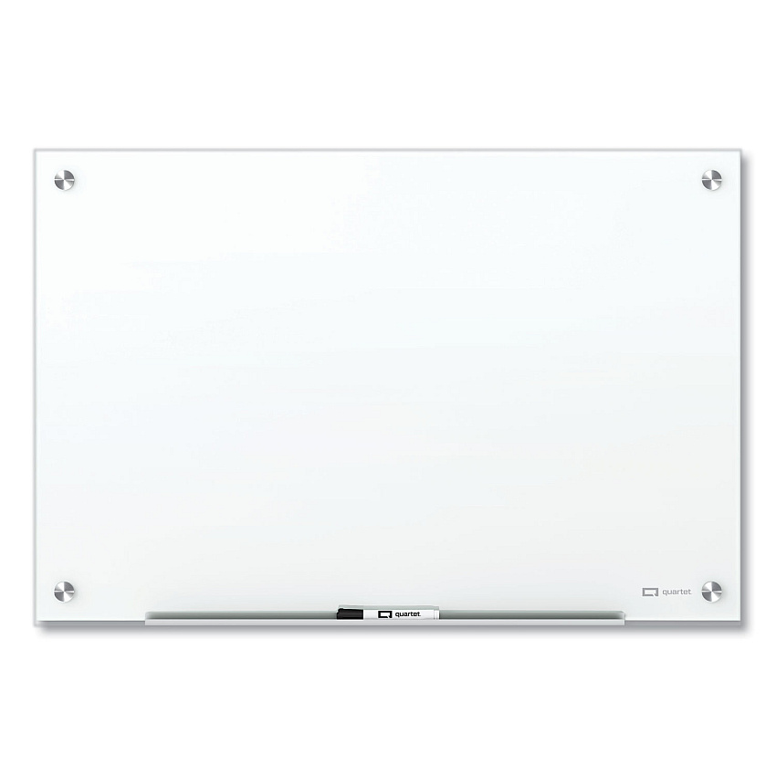 Quartet Brilliance Glass Dry-Erase Boards, 48 x 48, White Surface (G24848W)