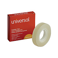 Universal Invisible Tape, 1" Core, 0.5" x 36 yds, Clear (UNV81236)
