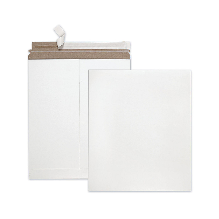 Quality Park Photo/Document Mailer, Cheese Blade Flap, Redi-Strip Adhesive Closure, 12.75 x 15, White, 25/Box (64019)