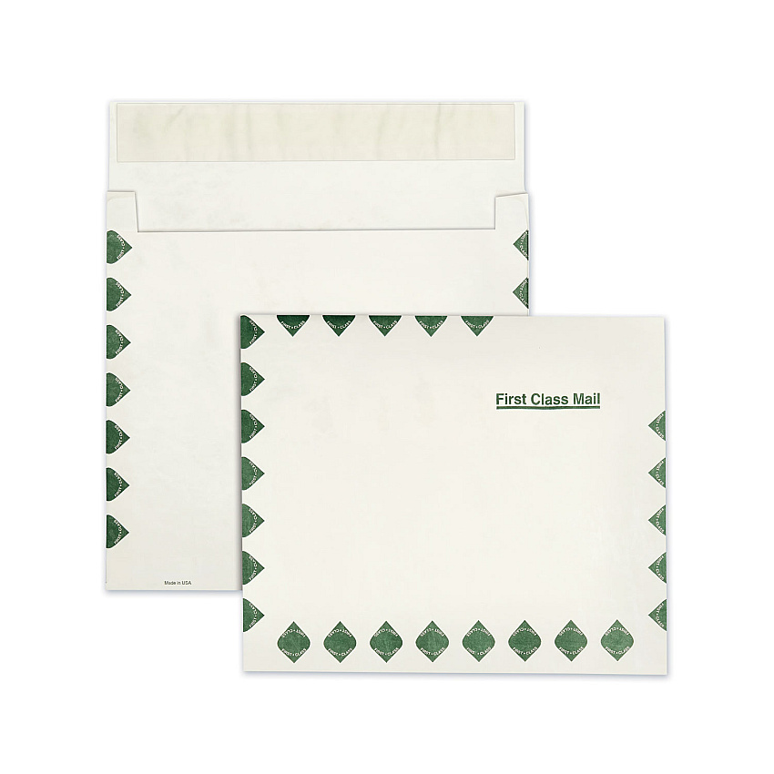 Survivor Light 14 lb Tyvek Open End Expansion Mailers, First Class, #13 1/2, Square Flap, Redi-Strip Closure, 10 x 13, White, 100/CT (R4620)
