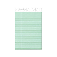 TOPS Prism + Colored Writing Pads, Narrow Rule, 50 Pastel Green 5 x 8 Sheets, 12/Pack (63090)