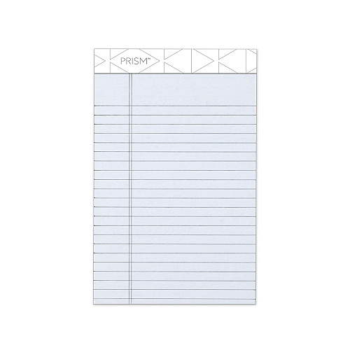 TOPS Prism + Colored Writing Pads, Narrow Rule, 50 Pastel Gray 5 x 8 Sheets, 12/Pack (63060)