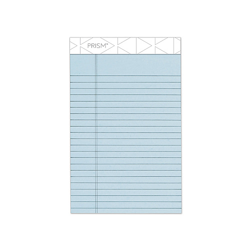TOPS Prism + Colored Writing Pads, Narrow Rule, 50 Pastel Blue 5 x 8 Sheets, 12/Pack (63020)