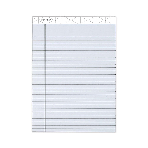 TOPS Prism + Colored Writing Pads, Wide/Legal Rule, 50 Pastel Gray 8.5 x 11.75 Sheets, 12/Pack (63160)