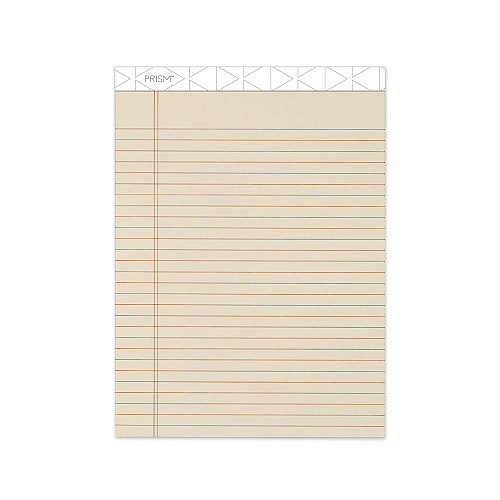 TOPS Prism + Colored Writing Pads, Wide/Legal Rule, 50 Pastel Ivory 8.5 x 11.75 Sheets, 12/Pack (63130)
