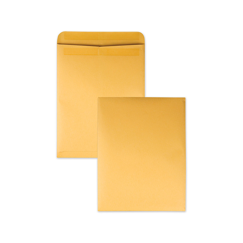 Quality Park Redi-Seal Catalog Envelope, #15 1/2, Cheese Blade Flap, Redi-Seal Adhesive Closure, 12 x 15.5, Brown Kraft, 250/Box (44062)