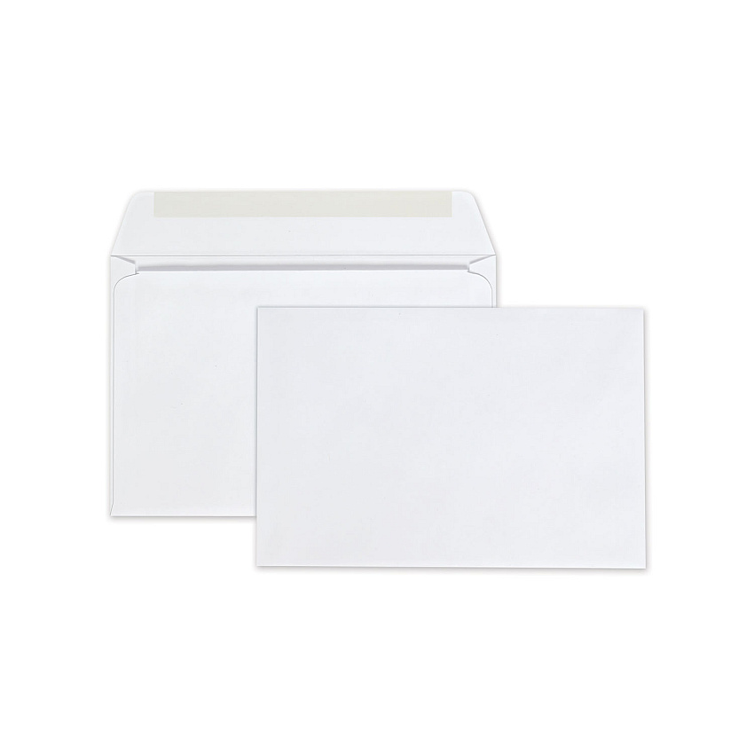 Quality Park Open-Side Booklet Envelope, #6 1/2, Hub Flap, Gummed Closure, 6 x 9, White, 100/Box (37113)