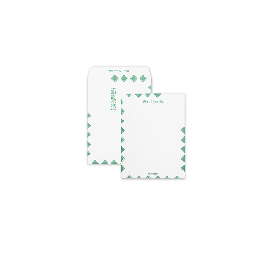 Quality Park Redi-Seal Catalog Envelope, Air Mail, #13 1/2, Cheese Blade Flap, Redi-Seal Adhesive Closure, 10 x 13, White, 100/Box (54395)
