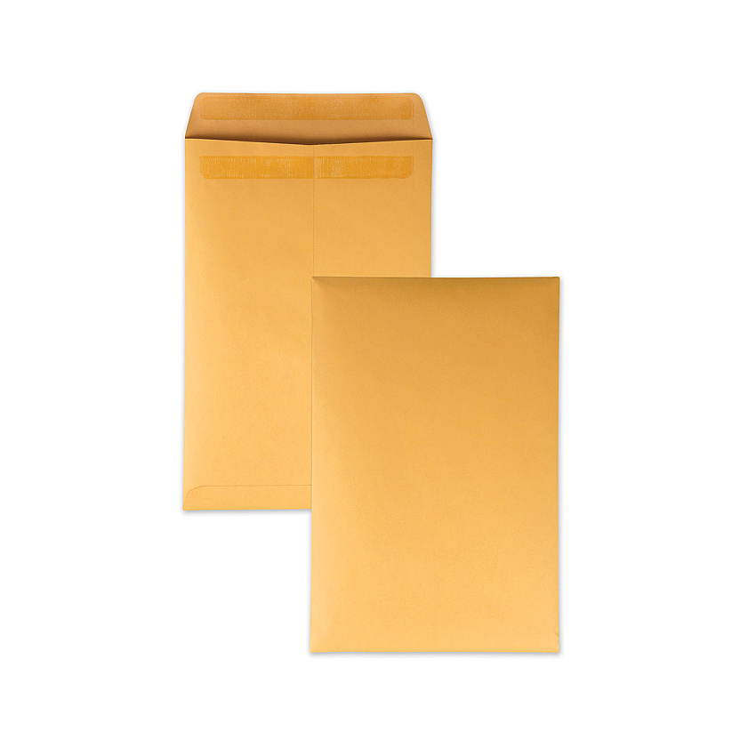 Quality Park Redi-Seal Catalog Envelope, #15, Cheese Blade Flap, Redi-Seal Adhesive Closure, 10 x 15, Brown Kraft, 250/Box (43862)