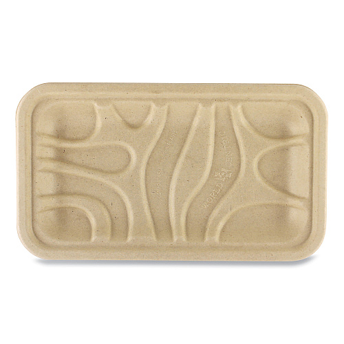 World Centric Fiber Trays, 1-Compartment, 8.3 x 4.9 x 0.7, Natural, Paper, 500/Carton (TRSC17S)