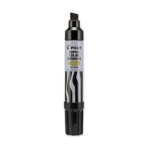 Pilot Super Color Refillable Permanent Marker, Extra-Broad Chisel Tip, Black (43100BLK)