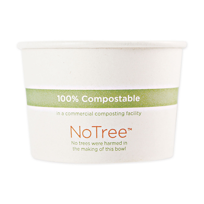 World Centric No Tree Paper Bowls, 16 oz, 4.4" Diameter x 3"h, Natural, Sugarcane, 500/Carton (BOSU16)