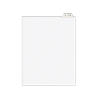Avery-Style Preprinted Legal Bottom Tab Divider, 26-Tab, Exhibit F, 11 x 8.5, White, 25/PK 25 x Divider(s) - Bottom Tab(s) - Exhibit F - 1 Tab(s)/Set - 8.5