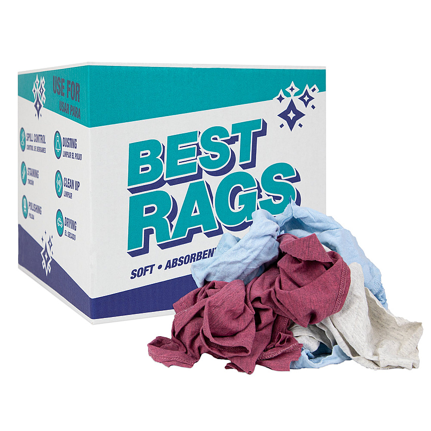 R-c45 T-shirt Reclaimed Rags Colored - 10 Lb Box (R-C45-10)
