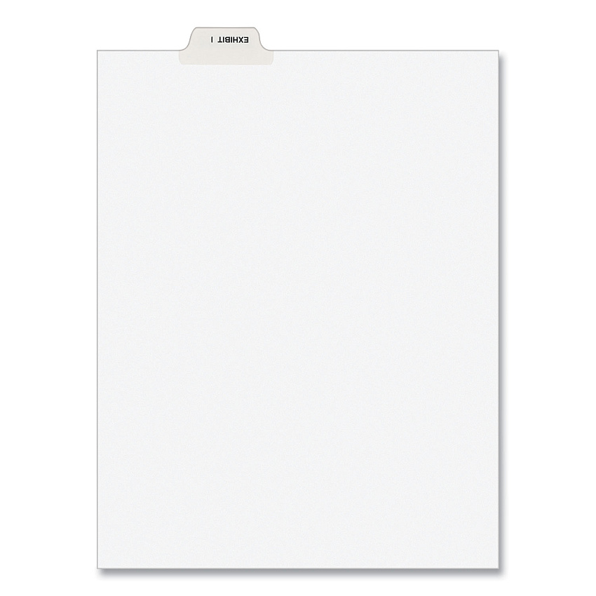 Avery-Style Preprinted Legal Bottom Tab Divider, 26-Tab, Exhibit I, 11 x 8.5, White, 25/PK (11948)